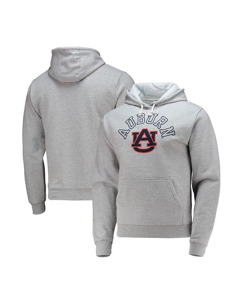 Men's Heathered Gray Auburn Tigers Seal Neuvo Essential Fleece Pullover Hoodie $36.75 Sweatshirt