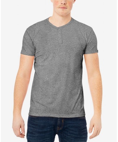 Men's Basic Henley Neck Short Sleeve T-shirt PD03 $17.39 T-Shirts