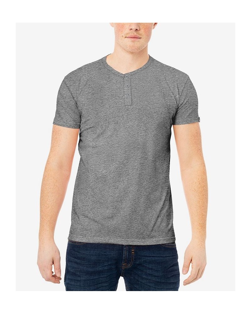 Men's Basic Henley Neck Short Sleeve T-shirt PD03 $17.39 T-Shirts