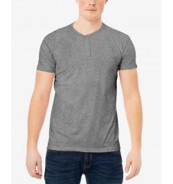 Men's Basic Henley Neck Short Sleeve T-shirt PD03 $17.39 T-Shirts