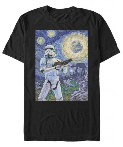 Star Wars Men's Stormtrooper A Stormy Night Short Sleeve T-Shirt Black $17.84 T-Shirts