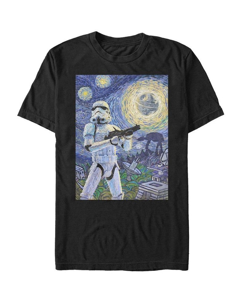 Star Wars Men's Stormtrooper A Stormy Night Short Sleeve T-Shirt Black $17.84 T-Shirts