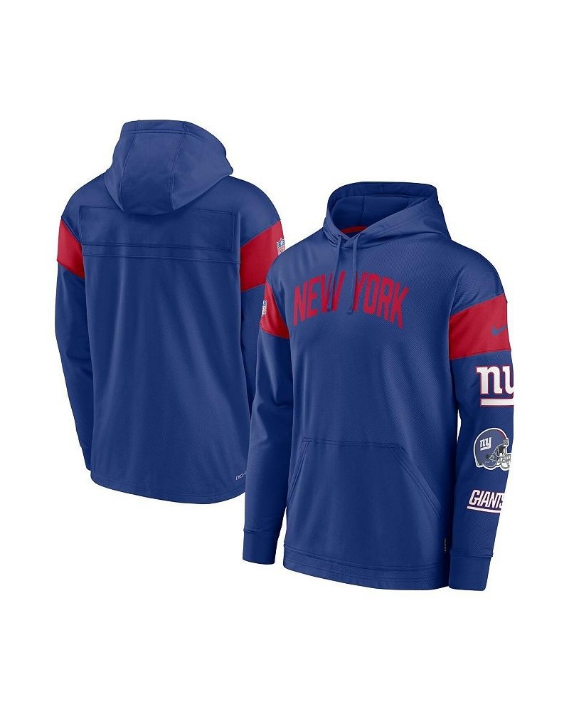 Men's Royal New York Giants Sideline Athletic Arch Jersey Performance Pullover Hoodie $44.00 Sweatshirt