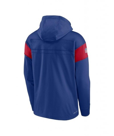 Men's Royal New York Giants Sideline Athletic Arch Jersey Performance Pullover Hoodie $44.00 Sweatshirt