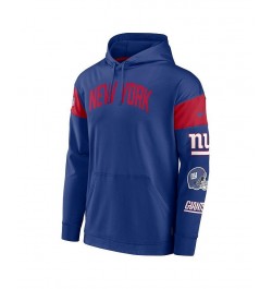 Men's Royal New York Giants Sideline Athletic Arch Jersey Performance Pullover Hoodie $44.00 Sweatshirt