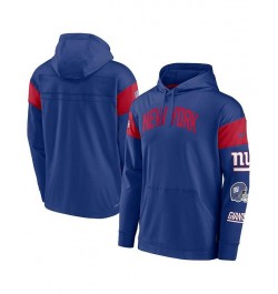 Men's Royal New York Giants Sideline Athletic Arch Jersey Performance Pullover Hoodie $44.00 Sweatshirt