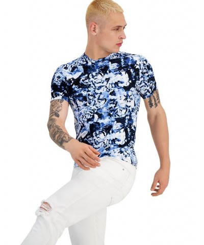 Regular-Fit Floral Graphic T-Shirt Blue $18.69 T-Shirts