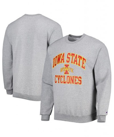 Men's Heather Gray Iowa State Cyclones High Motor Pullover Sweatshirt $29.90 Sweatshirt