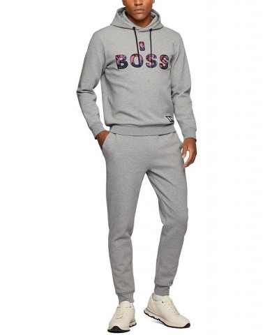 BOSS Men's NBA Cotton-Blend Hoodie Gray $80.84 Sweatshirt