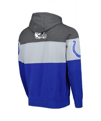 Men's Royal and Heather Charcoal Indianapolis Colts Extreme Pullover Hoodie $47.04 Sweatshirt