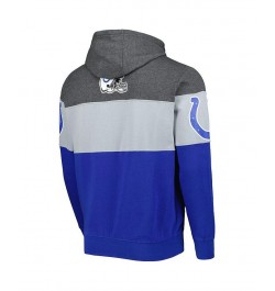 Men's Royal and Heather Charcoal Indianapolis Colts Extreme Pullover Hoodie $47.04 Sweatshirt