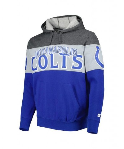 Men's Royal and Heather Charcoal Indianapolis Colts Extreme Pullover Hoodie $47.04 Sweatshirt