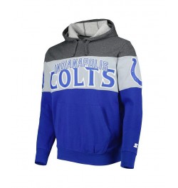 Men's Royal and Heather Charcoal Indianapolis Colts Extreme Pullover Hoodie $47.04 Sweatshirt