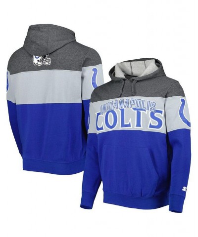 Men's Royal and Heather Charcoal Indianapolis Colts Extreme Pullover Hoodie $47.04 Sweatshirt