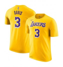 Men's Anthony Davis Yellow Los Angeles Lakers 2019,2020 Name & Number Performance T-shirt $16.56 T-Shirts