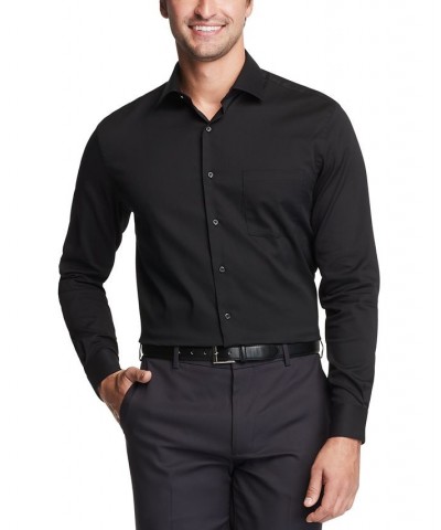 Men's Big & Tall Classic/Regular-Fit Stain Shield Performance Stretch Textured Dress Shirt Black $21.68 Dress Shirts