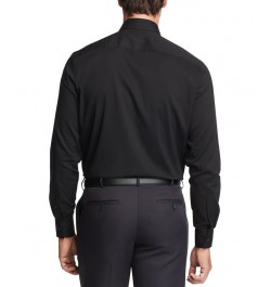 Men's Big & Tall Classic/Regular-Fit Stain Shield Performance Stretch Textured Dress Shirt Black $21.68 Dress Shirts