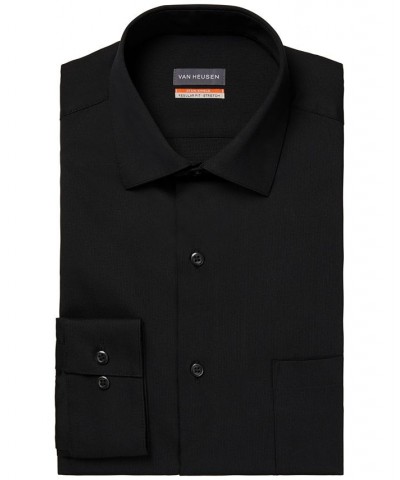 Men's Big & Tall Classic/Regular-Fit Stain Shield Performance Stretch Textured Dress Shirt Black $21.68 Dress Shirts