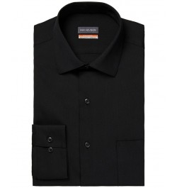 Men's Big & Tall Classic/Regular-Fit Stain Shield Performance Stretch Textured Dress Shirt Black $21.68 Dress Shirts