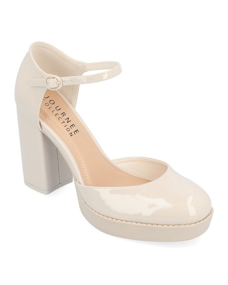 Women's Samarr Platform Heels Ivory/Cream $45.10 Shoes