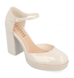 Women's Samarr Platform Heels Ivory/Cream $45.10 Shoes