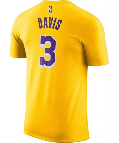 Men's Anthony Davis Yellow Los Angeles Lakers 2019,2020 Name & Number Performance T-shirt $16.56 T-Shirts