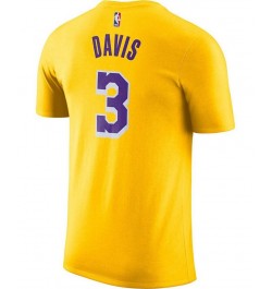 Men's Anthony Davis Yellow Los Angeles Lakers 2019,2020 Name & Number Performance T-shirt $16.56 T-Shirts