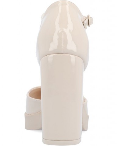 Women's Samarr Platform Heels Ivory/Cream $45.10 Shoes