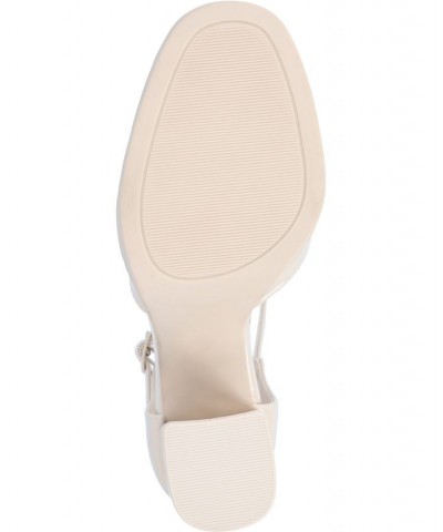 Women's Samarr Platform Heels Ivory/Cream $45.10 Shoes