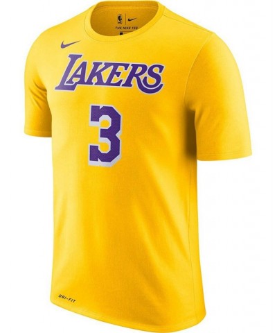 Men's Anthony Davis Yellow Los Angeles Lakers 2019,2020 Name & Number Performance T-shirt $16.56 T-Shirts