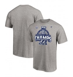 Men's Heather Gray Tampa Bay Lightning 2021 Stanley Cup Champions Locker Room T-shirt $21.59 T-Shirts