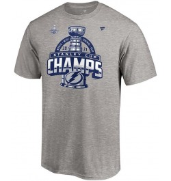 Men's Heather Gray Tampa Bay Lightning 2021 Stanley Cup Champions Locker Room T-shirt $21.59 T-Shirts