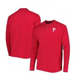 Men's Philadelphia Phillies Red Maverick Long Sleeve T-shirt $28.04 T-Shirts