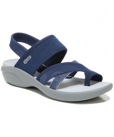 Call Me Washable Strappy Sandals Blue $36.90 Shoes