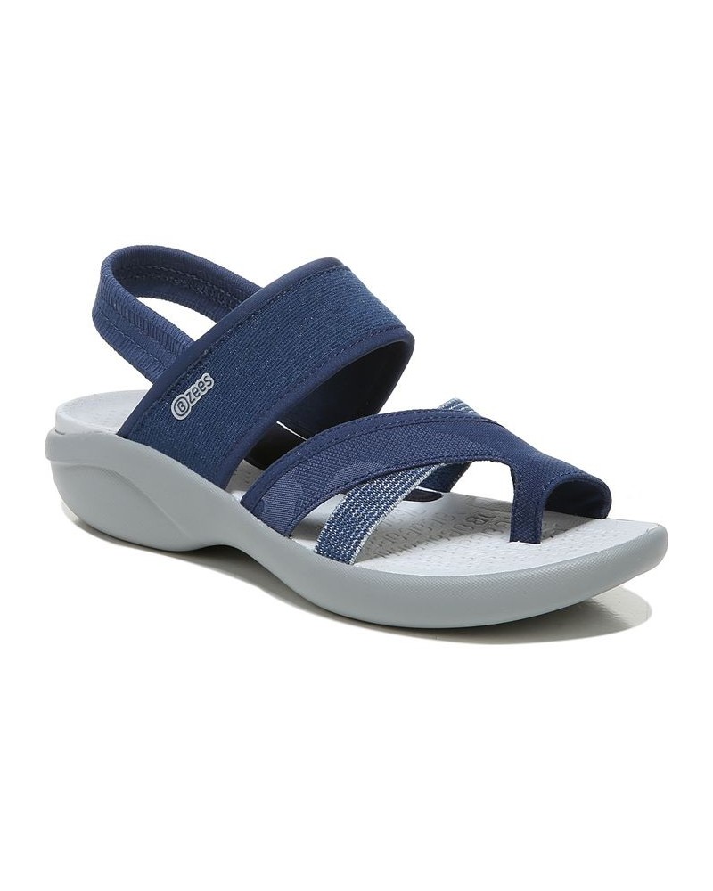 Call Me Washable Strappy Sandals Blue $36.90 Shoes