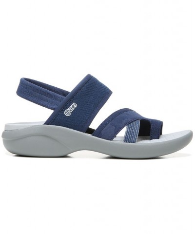 Call Me Washable Strappy Sandals Blue $36.90 Shoes