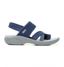 Call Me Washable Strappy Sandals Blue $36.90 Shoes