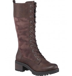 Women's Rook Combat Boots Brown $40.30 Shoes