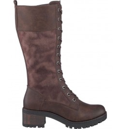 Women's Rook Combat Boots Brown $40.30 Shoes