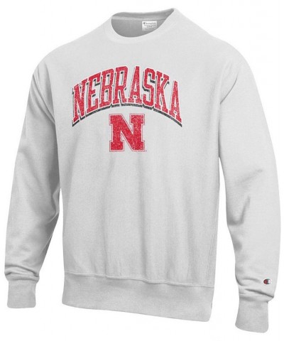 Men's Gray Nebraska Huskers Arch Over Logo Reverse Weave Pullover Sweatshirt $35.70 Sweatshirt