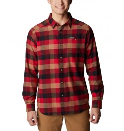 Men's Cornell Woods Flannel Long Sleeve Shirt Pink $31.34 Shirts