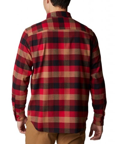 Men's Cornell Woods Flannel Long Sleeve Shirt Pink $31.34 Shirts