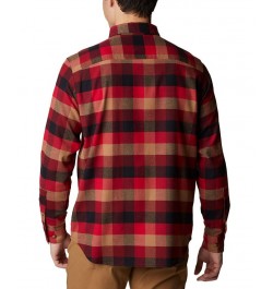 Men's Cornell Woods Flannel Long Sleeve Shirt Pink $31.34 Shirts