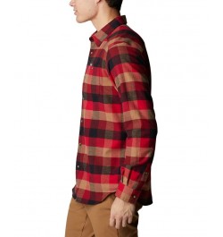 Men's Cornell Woods Flannel Long Sleeve Shirt Pink $31.34 Shirts