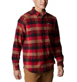 Men's Cornell Woods Flannel Long Sleeve Shirt Pink $31.34 Shirts