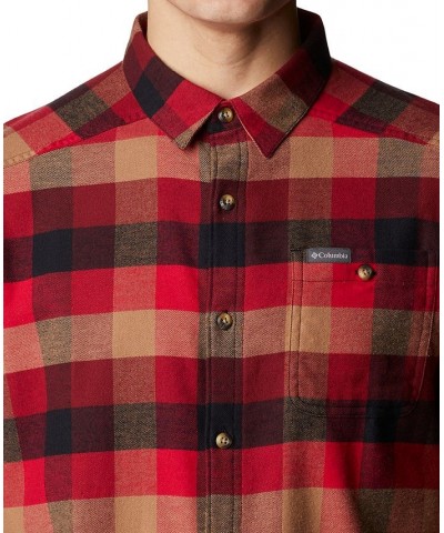 Men's Cornell Woods Flannel Long Sleeve Shirt Pink $31.34 Shirts