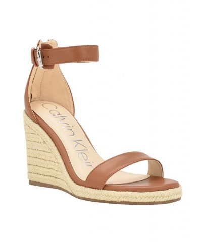 Women's Noshela Espadrille Wedge Dress Sandals Tan/Beige $42.84 Shoes