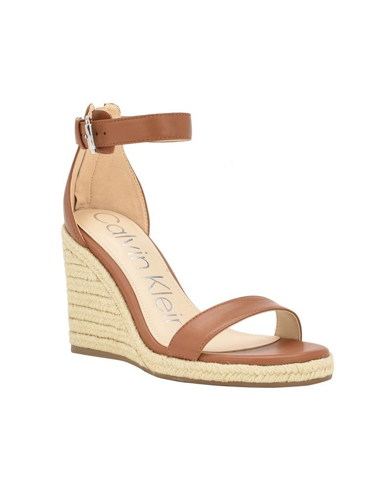 Women's Noshela Espadrille Wedge Dress Sandals Tan/Beige $42.84 Shoes