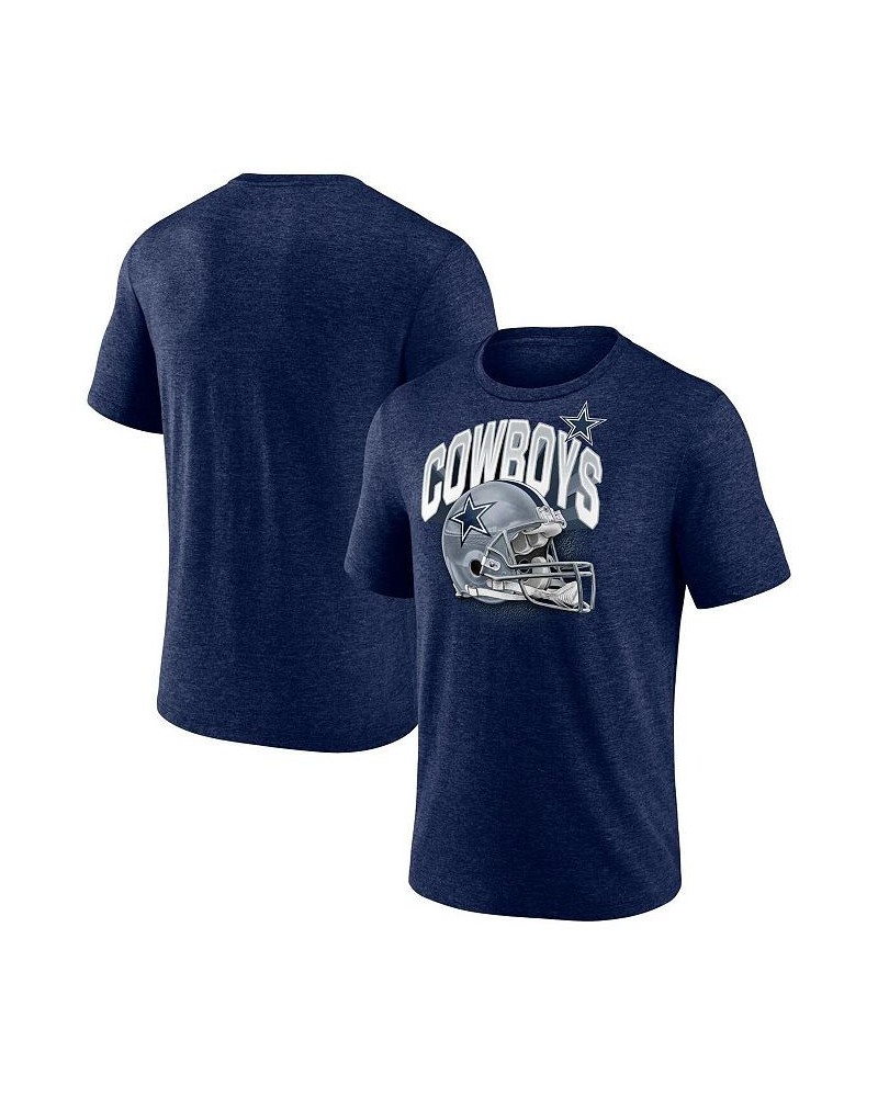 Men's Branded Heathered Navy Dallas Cowboys End Around Tri-Blend T-shirt $20.70 T-Shirts