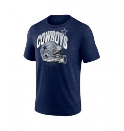 Men's Branded Heathered Navy Dallas Cowboys End Around Tri-Blend T-shirt $20.70 T-Shirts